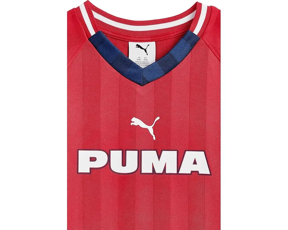 Детская футболка Puma Showtime Pique Soccer 2026 красного цвета