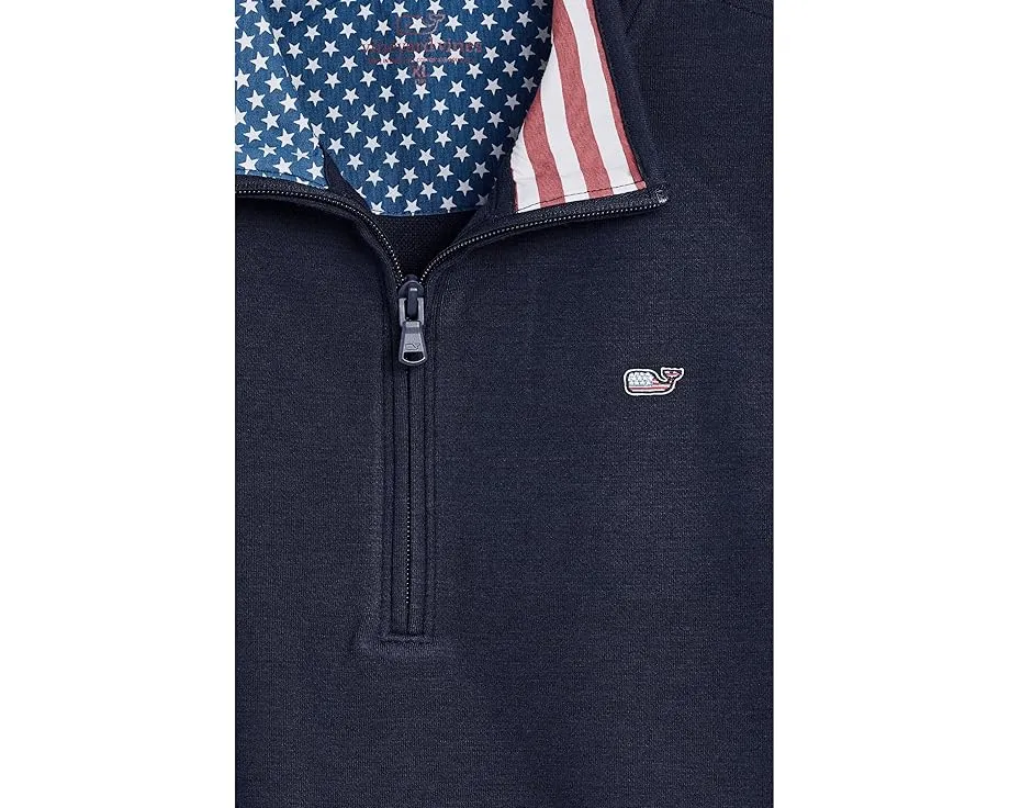Детский свитшот Vineyard Vines Saltwater Quarter Zip с морским стилем