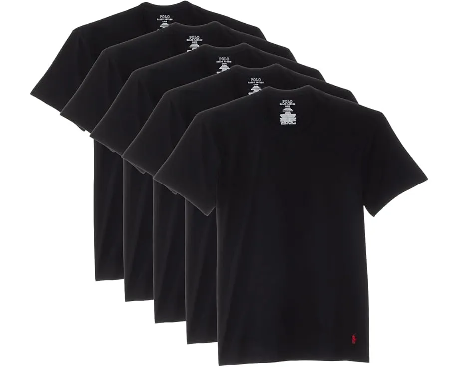 Набор из 5 хлопковых футболок Polo Ralph Lauren с круглым вырезом