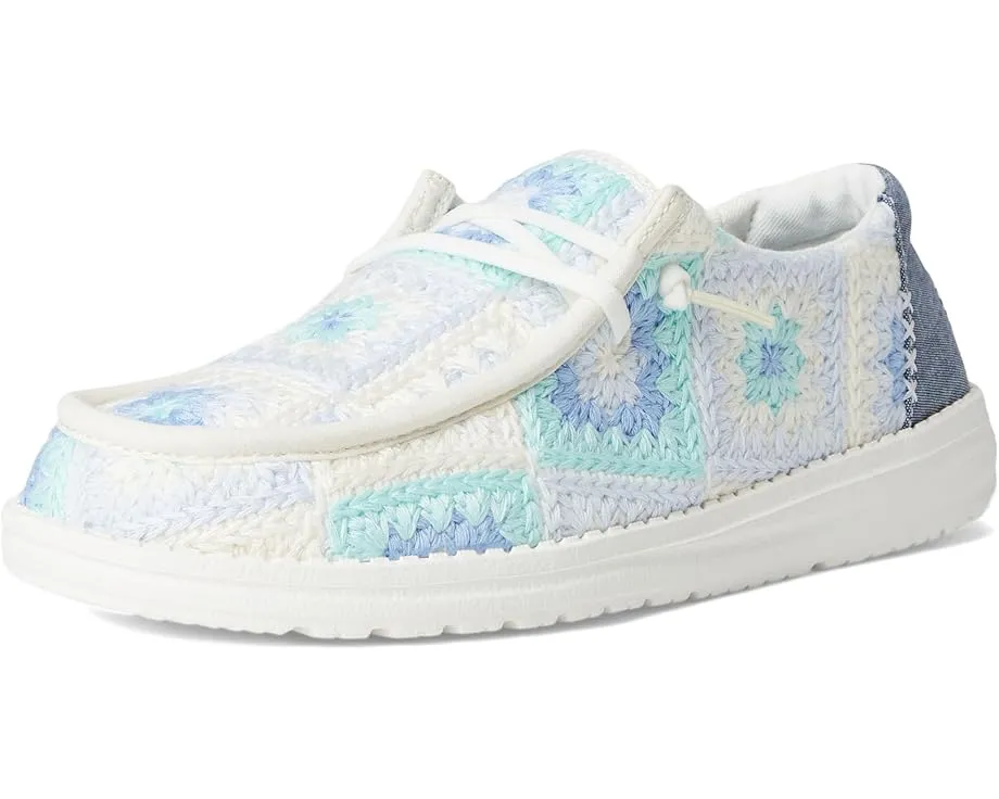 Кроссовки Hey Dude Wendy Cottage Crochet с вязаным верхом и съемной стелькой