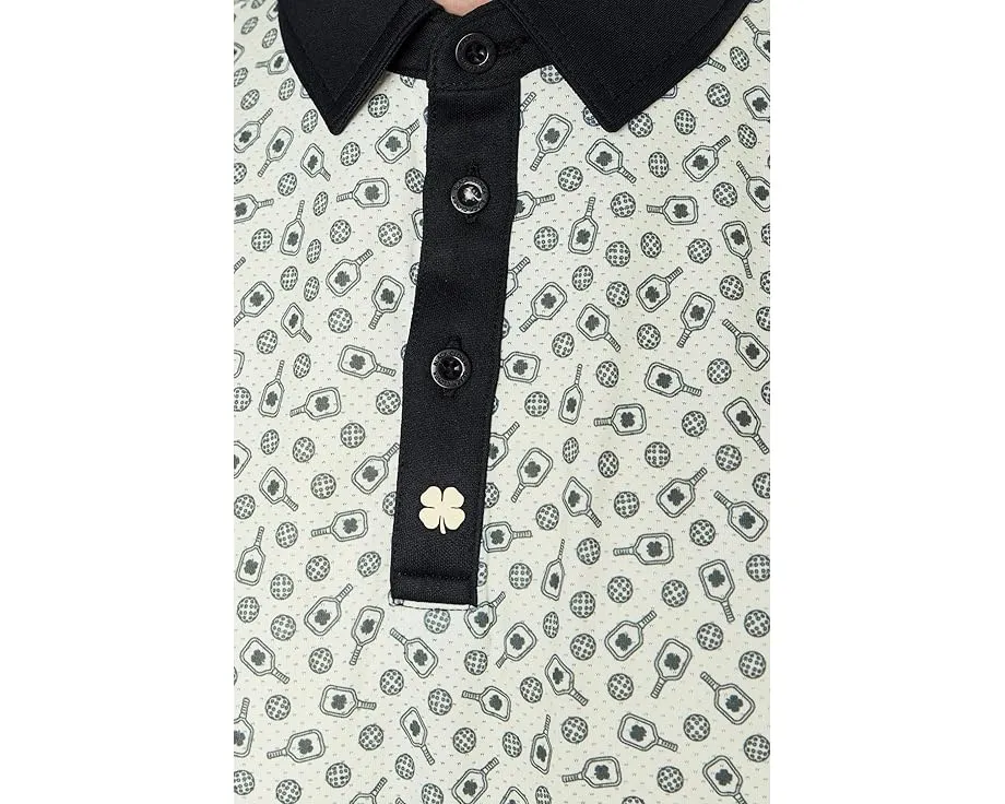 Поло Lucky Smash Polo с геометрическим принтом и влагоотводящими свойствами Black Clover