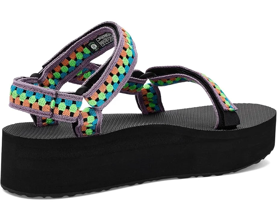 Сандалии Teva Flatform Universal Prism с ремешками в стиле вязания крючком