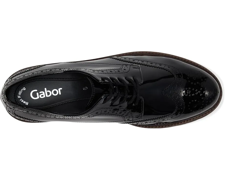 Туфли Gabor 05.244 на платформе из кожи с круглым носком