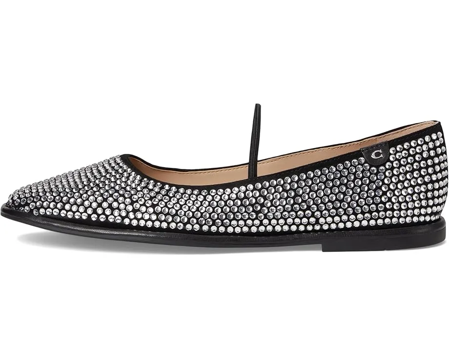 Балетки COACH Emilia Mary Jane с кристаллами и ремешком