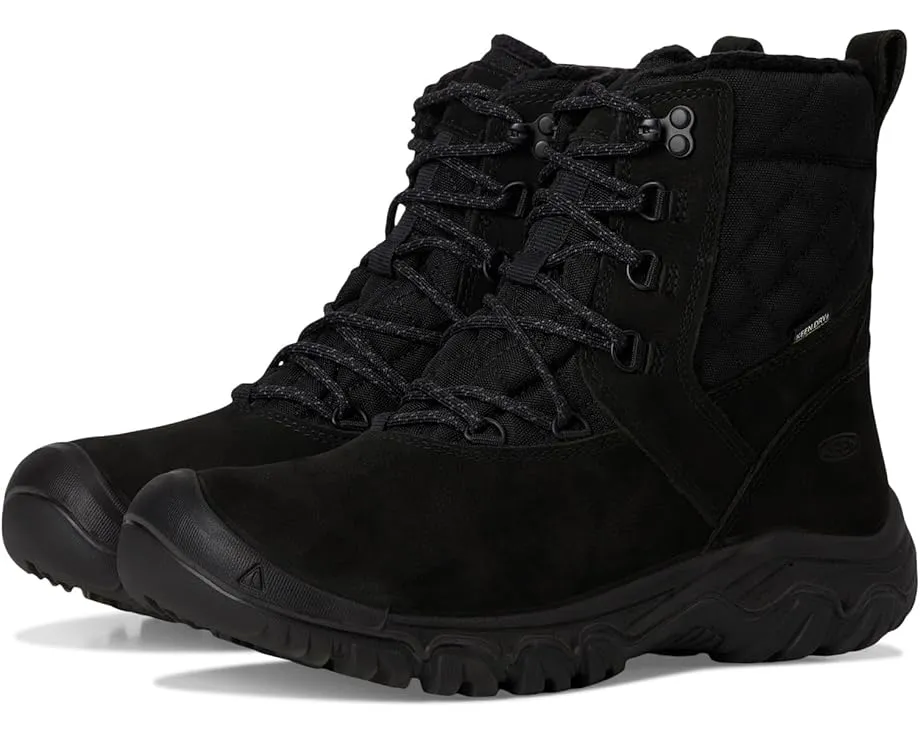 Утепленные водонепроницаемые зимние ботинки KEEN Greta 2 с кожаным верхом и стеганым воротником