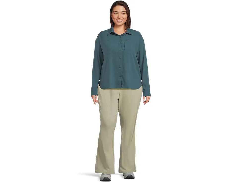 Рубашка Columbia Plus Size Silver Ridge Utility с длинным рукавом и UPF 50
