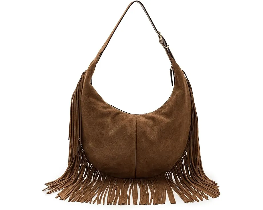 Сумка через плечо Madewell из замши с бахромой и регулируемым ремнем