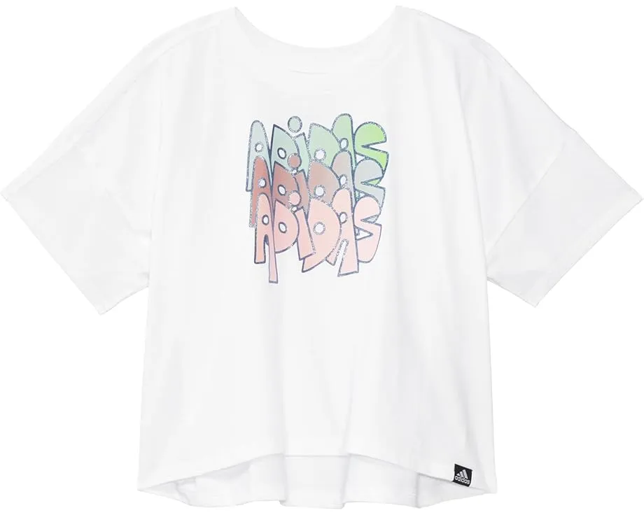Футболка Adidas Loose Box Tee S24 свободного кроя для детей