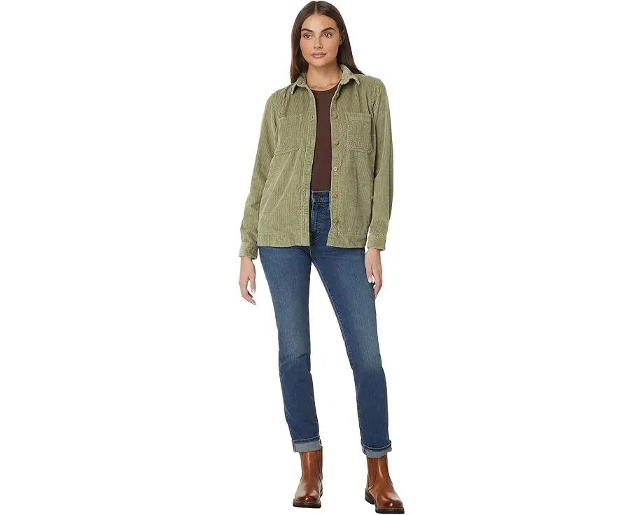 Расслабленная рубашка L.L.Bean Comfort Corduroy из вельвета с длинными рукавами