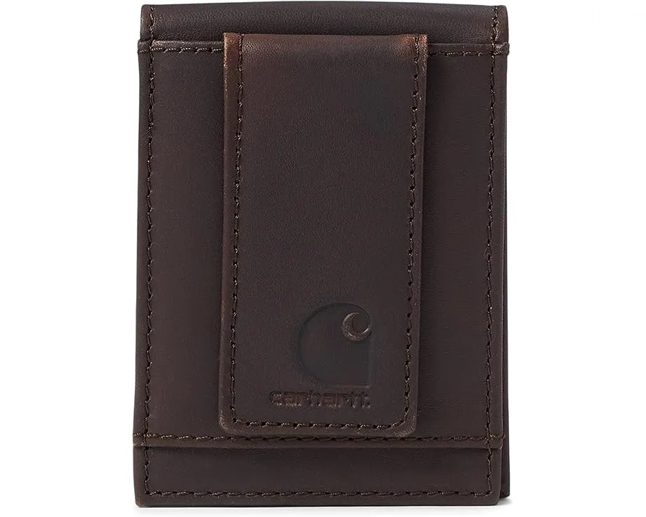 Кожаный кошелек Carhartt для переднего кармана с несколькими отделениями