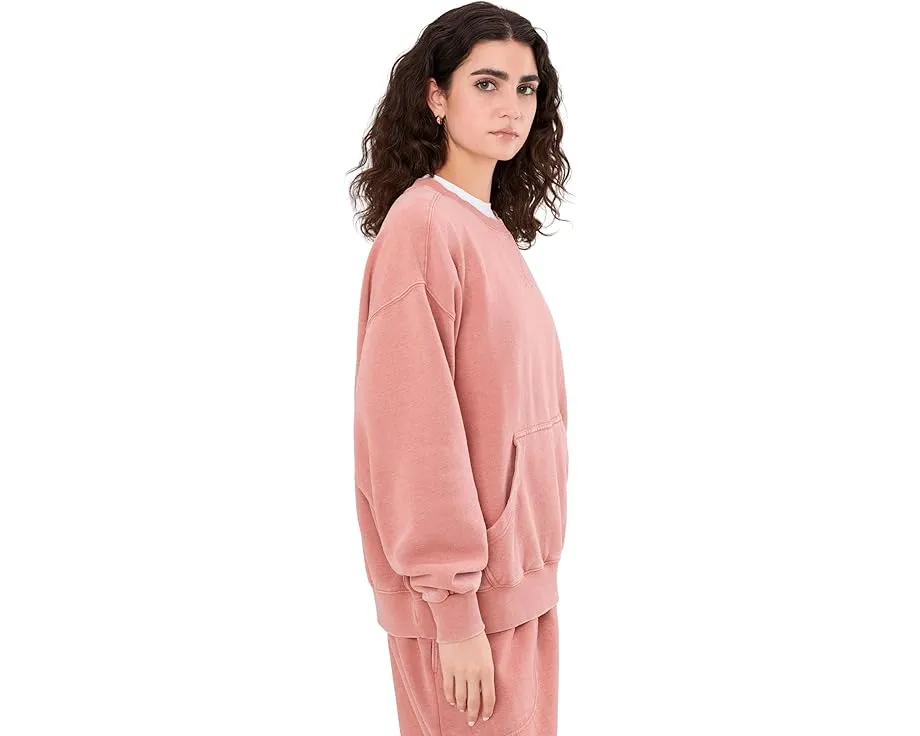 Оверсайз худи Free People Slow It Down с карманом кенгуру