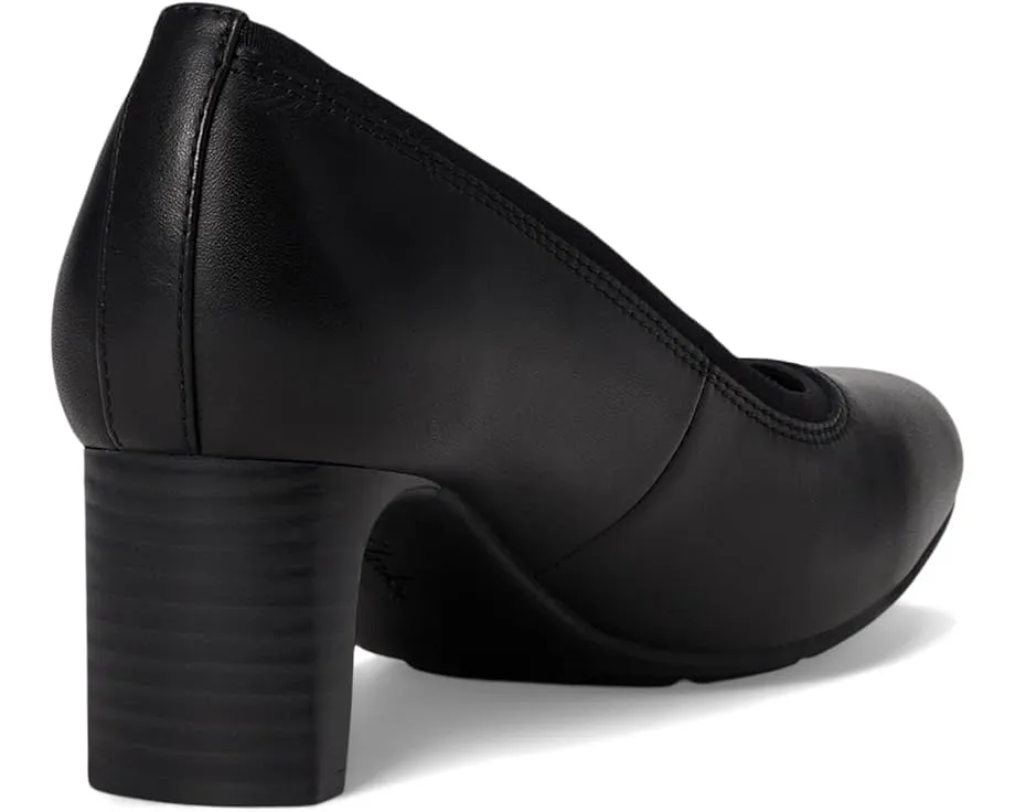 Лодочки Clarks Anelise Nora с круглым носком и резиновой подошвой на котячьем каблуке