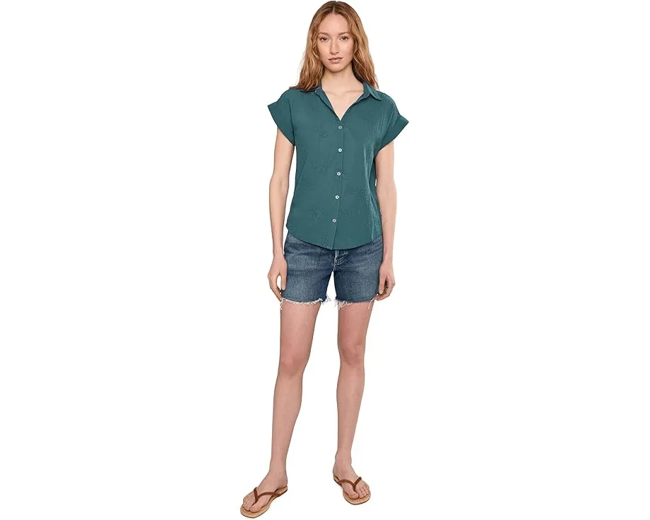 Royal Robbins Рубашка Oasis Short Sleeve с вышивкой цветочным принтом