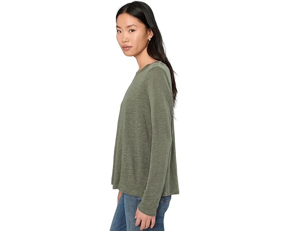 Eileen Fisher Футболка с длинным рукавом и круглым вырезом из органического льняного джерси