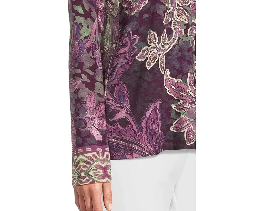 Футболка Johnny Was The Janie Favorite с длинным рукавом и V-образным вырезом