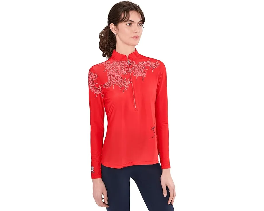 Длинный топ Jamie Sadock с воротником стойкой и молнией на четверть