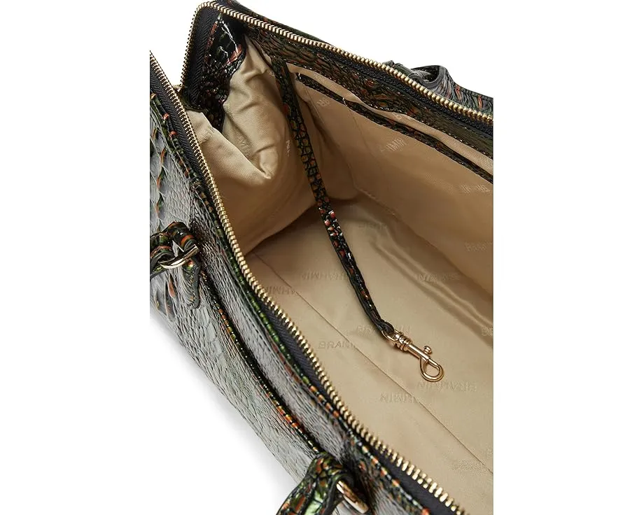 Удлиненная сумка-сатчел Sophia с застежкой на молнии и пятью карманами Brahmin