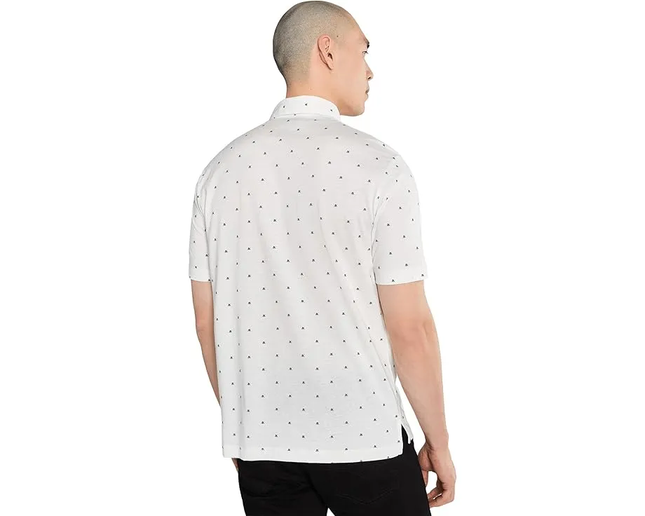Поло Armani Exchange с логотипом All Over из хлопка пике в классическом крое
