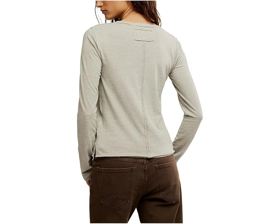 Футболка Free People Nova Tee с длинным рукавом из смеси органического хлопка и переработанных материалов