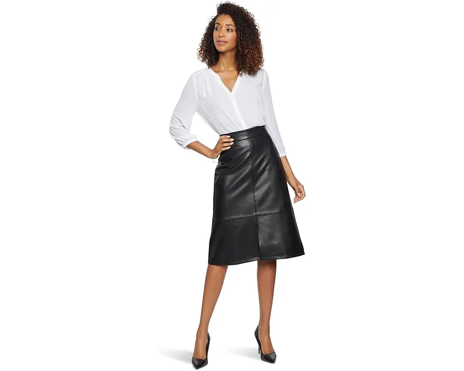 Юбка NYDJ A-Line Skirt с разрезом спереди и длиной до колена