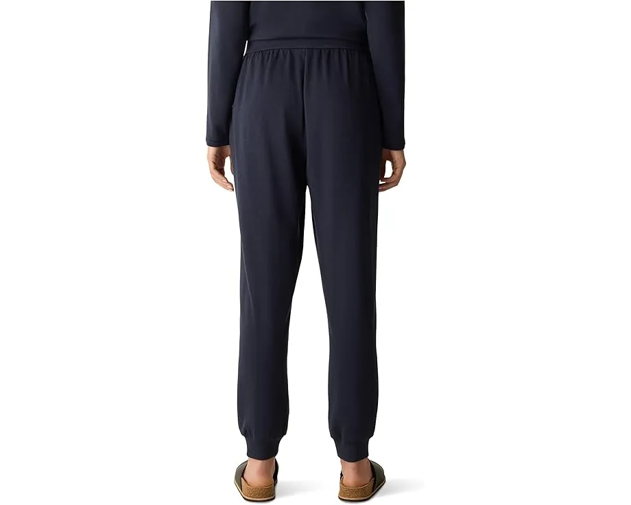 Уютные спортивные брюки Eileen Fisher с манжетой на щиколотке из велюра