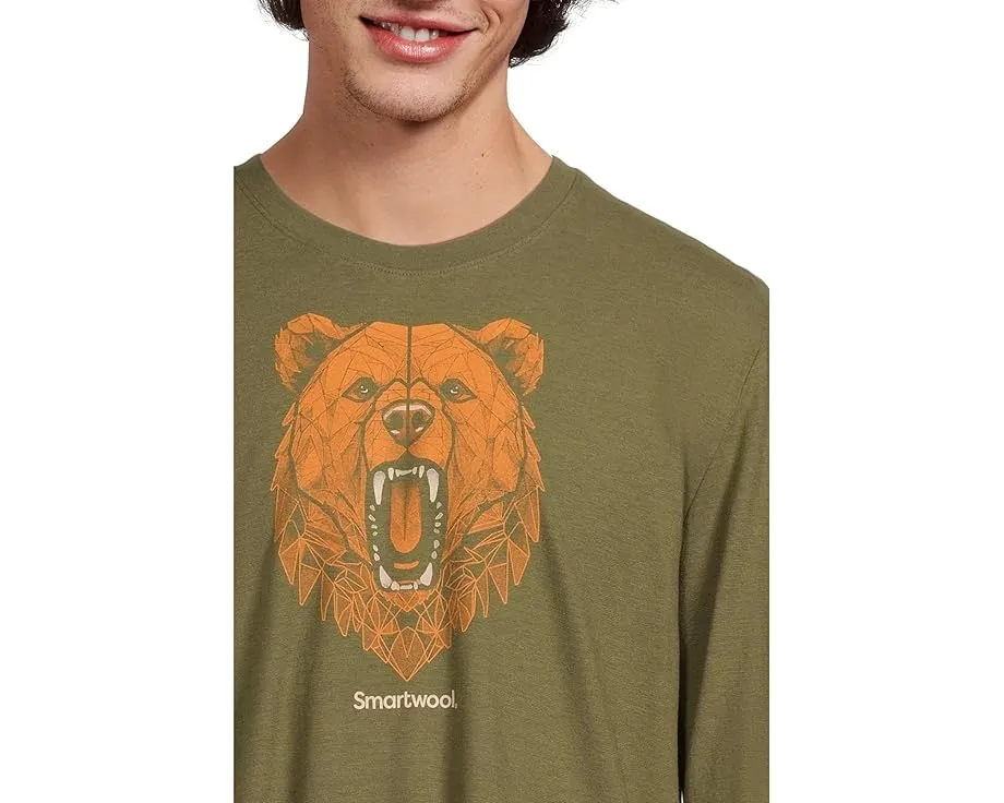 Smartwool Футболка Geometric Bear Long Sleeve Graphic Tee с принтом и защитой UPF 40+