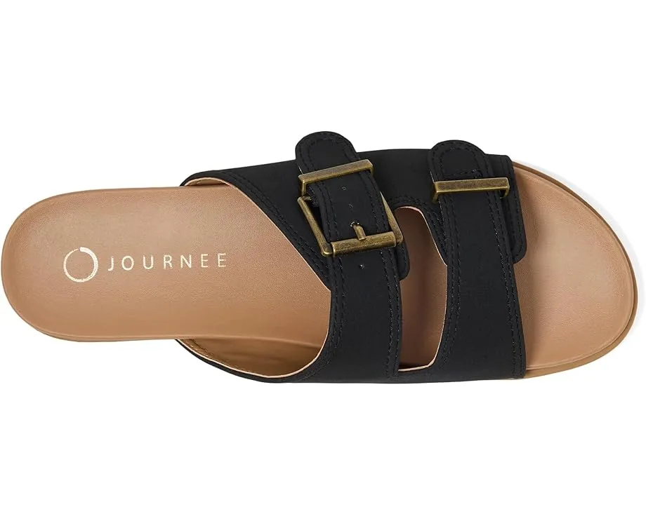 Сандалии Journee Collection Cosette с низким каблуком и несколькими ремешками