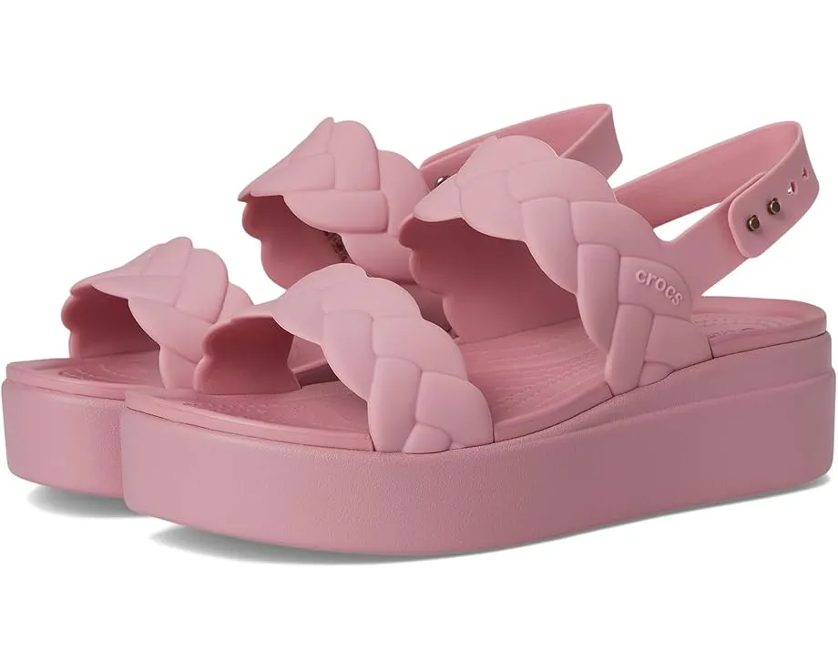 Сандалии Crocs Brooklyn с низким клином и плетеным верхом