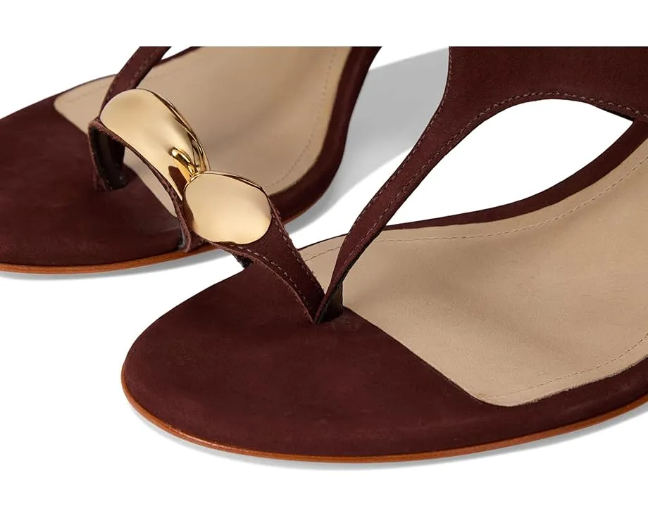 Сандалии Schutz Maisie на скульптурном каблуке с золотым акцентом на носке