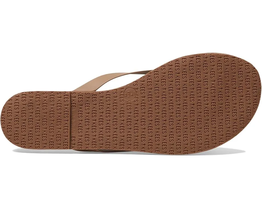 TKEES The Boyfriend Сланцы из натуральной кожи на резиновой подошве