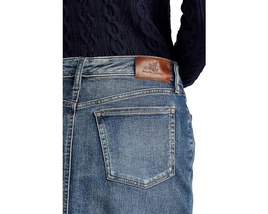 Lauren Ralph Lauren Джинсовая юбка с пятью карманами и прямым подолом