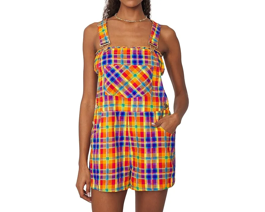 Короткие комбинезоны We Wore What Basic в клетку с расслабленным кроем