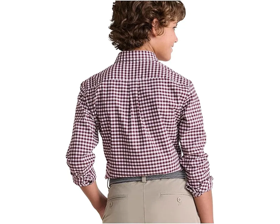 Рубашка Skysail из перформанс хлопка в клетку с технологией охлаждения Vineyard Vines Kids