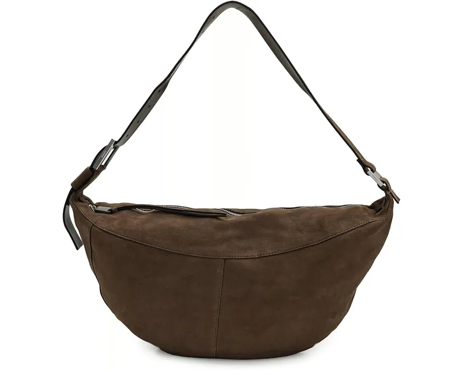 Сумка через плечо AllSaints Luna из мягкой замши в форме полумесяца