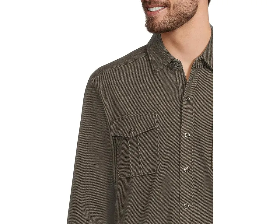 Tommy Bahama Длинная рубашка Fireside Coast с начесом и отделкой из шамбри