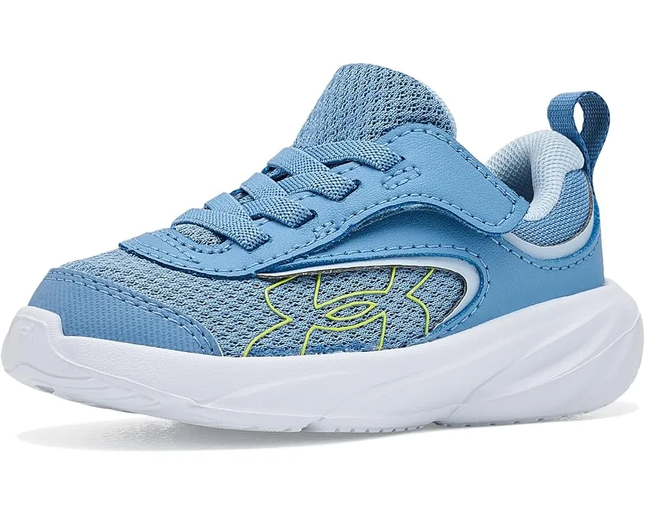 Детские кроссовки Surge 5 с альтернативной шнуровкой Under Armour сине-зеленые