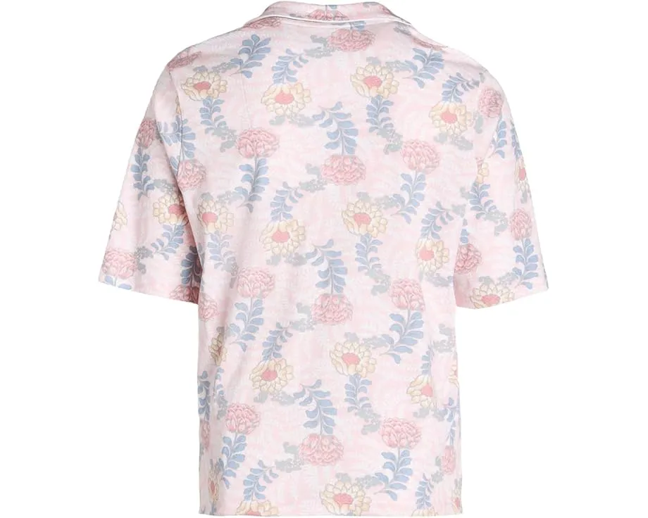 Пижамный комплект Karen Neuburger Plus Size с цветочным принтом и отложным воротником