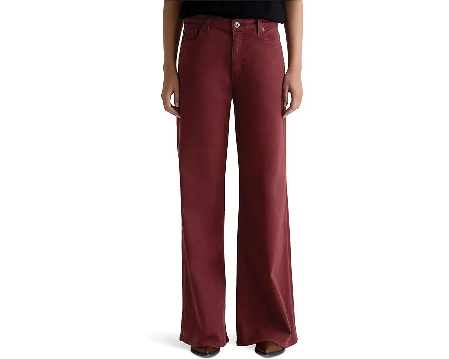 Широкие джинсы AG Saige Mid-Rise Wide Leg из смесовой ткани