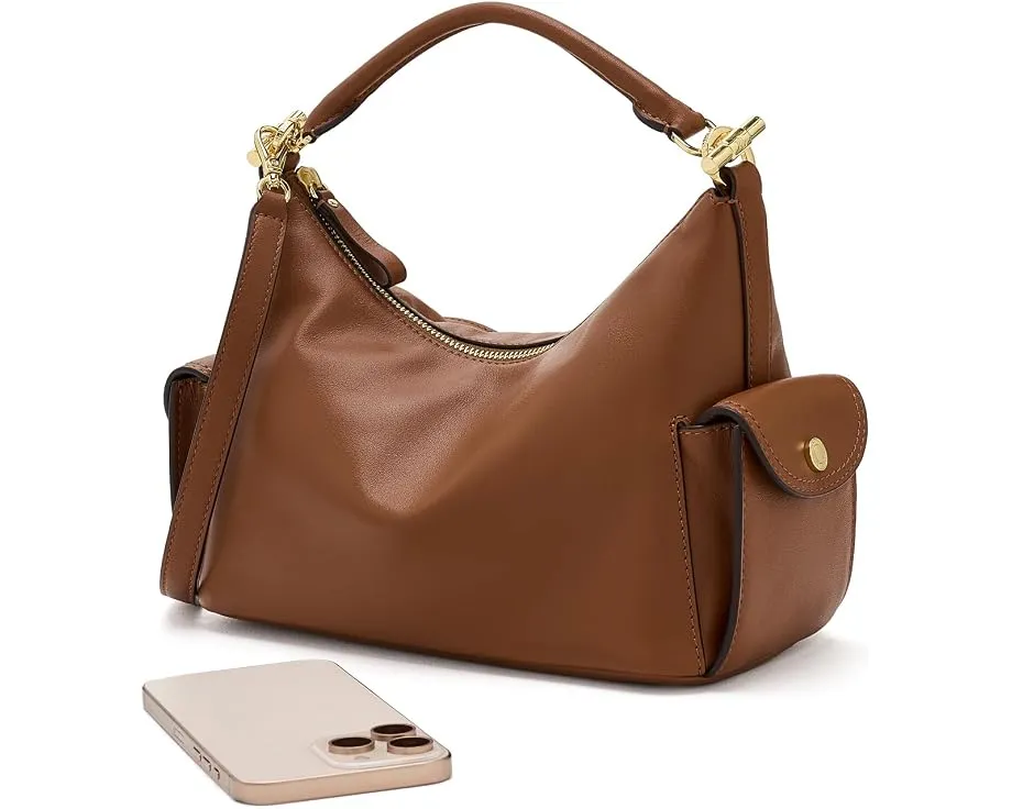 Маленькая плечевая сумка Lauren Ralph Lauren из мягкой кожи наппа