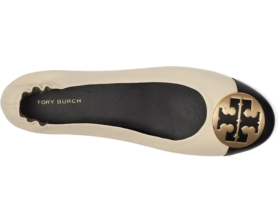 Балетки Tory Burch Claire с круглым носком и логотипом на мыске на резиновой подошве