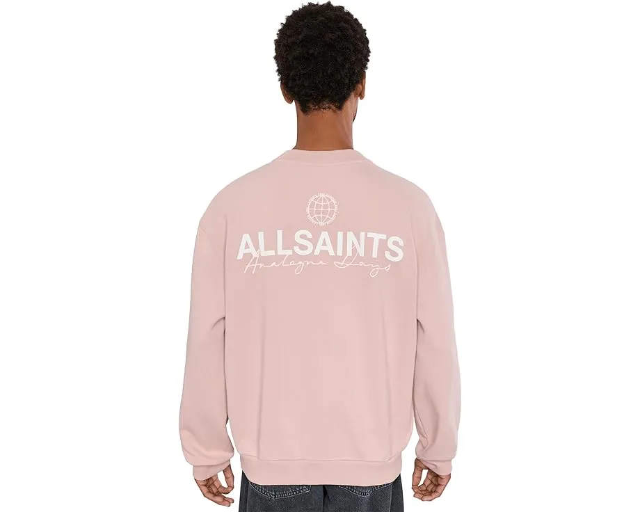 Свитшот AllSaints Emblem Crew с принтом из органического хлопка