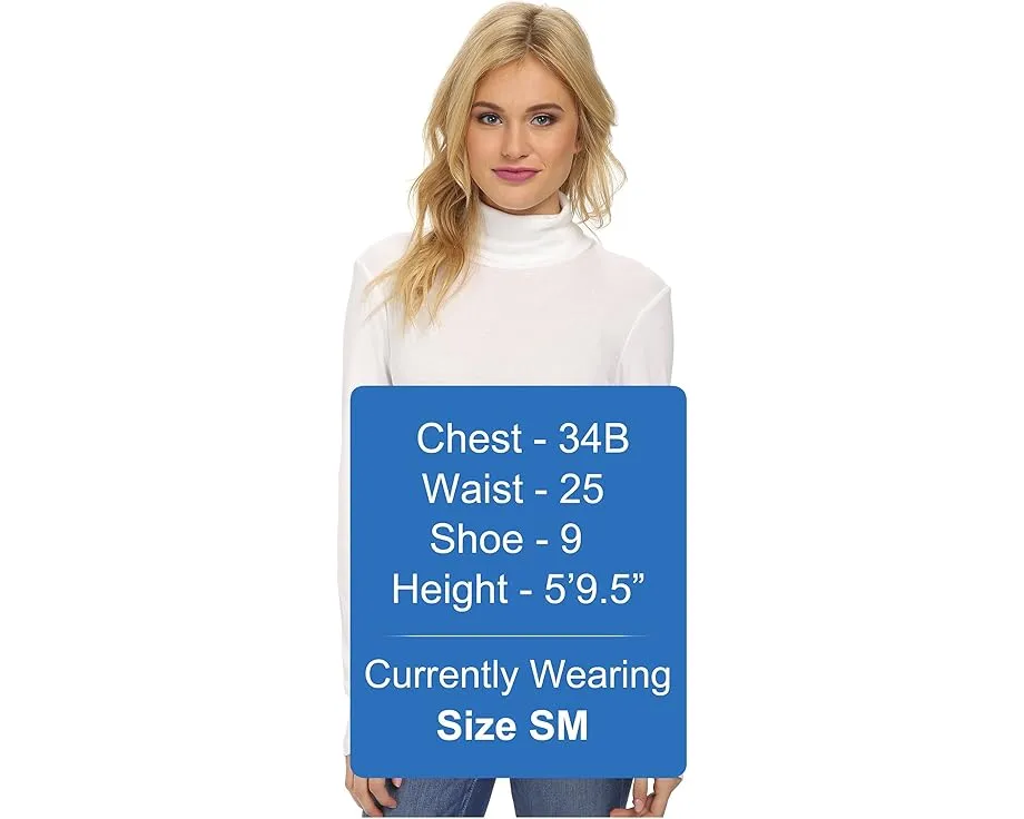 Классический топ Splendid с длинными рукавами и круглым вырезом из хлопка Supima