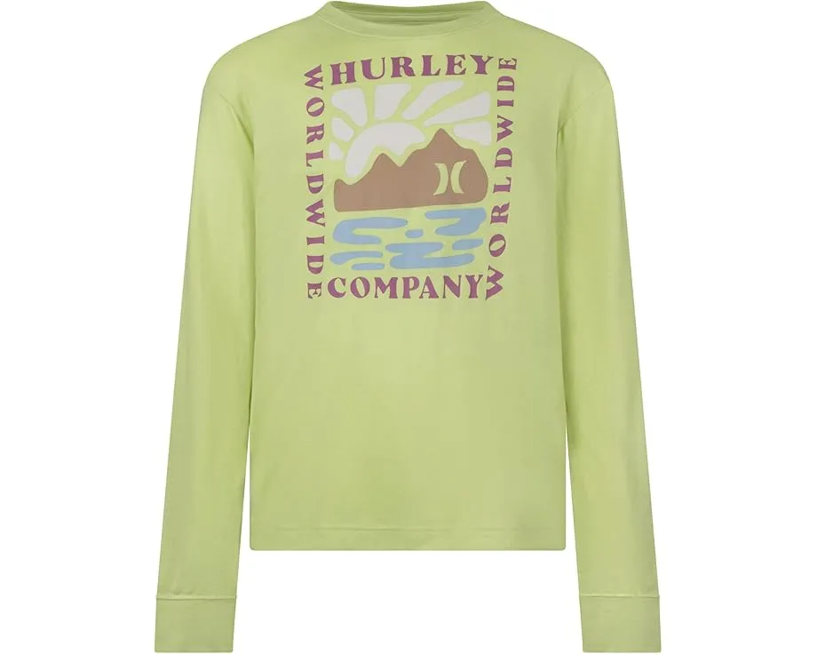 Детская футболка Hurley Sunset с длинным рукавом и вырезом