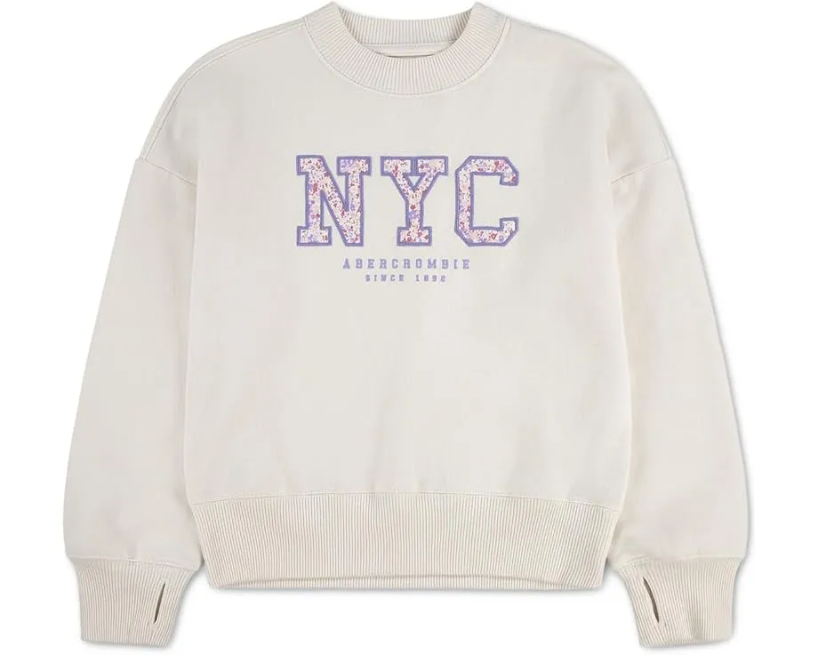 Свитшот с цветочным принтом NYC для детей