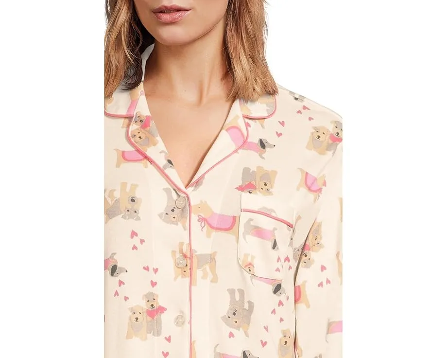 Пижамный комплект Petite Novelty с длинным рукавом и принтом от Karen Neuburger