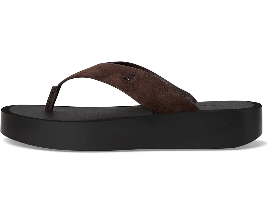 Кожаные шлепанцы Leather Platform Flip Flop от Tory Burch на платформе