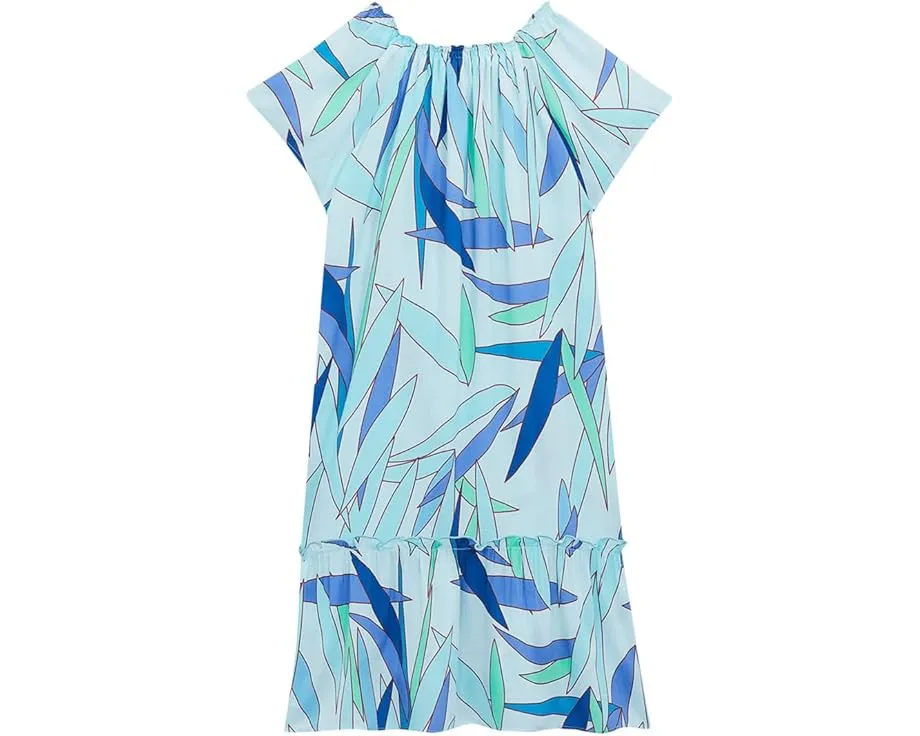 Детское платье Vilebrequin Cotton Voile Dress Madrague с тропическим принтом