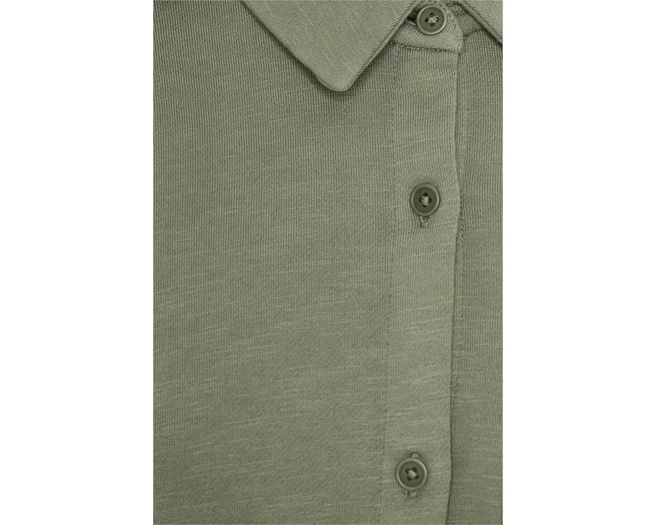 Eileen Fisher Рубашка с классическим воротником из окрашенного в готовом виде махрового полотна