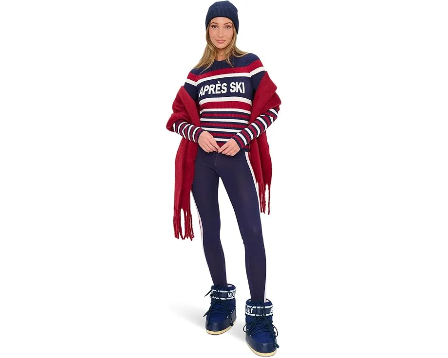 Cozy Leggings Navy Race Stripe Knit