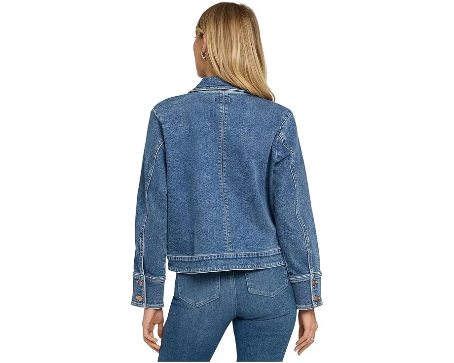 Джинсовая куртка NYDJ с прямым кроем и карманами на груди